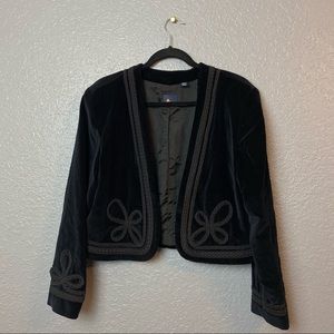 VINTAGE LIZ SPORT BLACK VELVET OVER JACKET